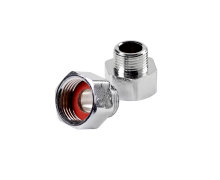 Overgangssett 1/2" x 3/8" krom